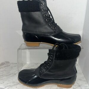 Bass Women's  Size‎ 9M Harlequin Waterproof Boots Black Lace Up